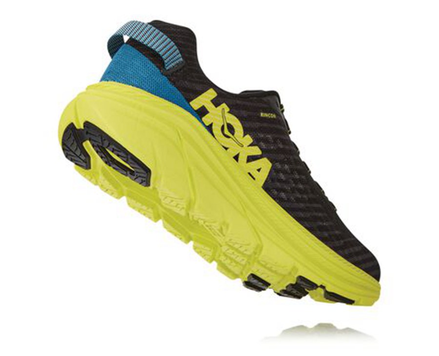 Hoka One One Rincon Löparskor Herr - Svarta/Gröna - IXUHK-0284